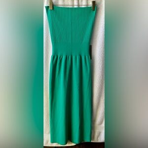 Eva Mendes for New York & Company Green Pleated Strapless Sheath Dress or Skirt